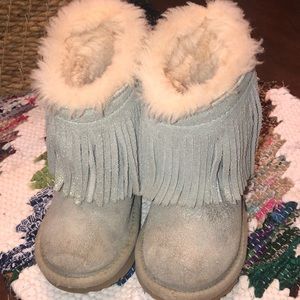 Silver Fringe Ugg Toddler Boots